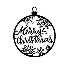 Wallity XMASBLACK - 030 Accesorio decorativo de pared de metal con LED